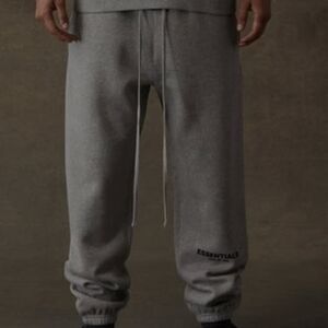 ESSENTIALS Men's Light Gray Fleece Joggers